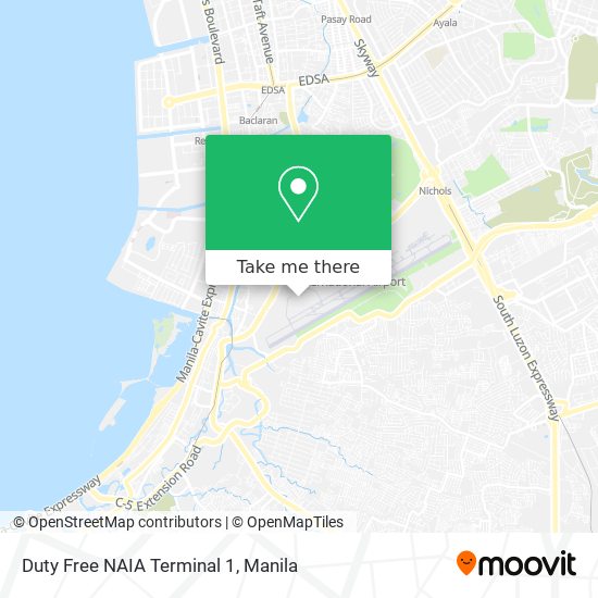Duty Free NAIA Terminal 1 map
