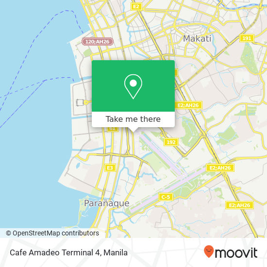 Cafe Amadeo Terminal 4 map