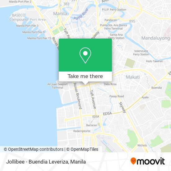Jollibee - Buendia Leveriza map