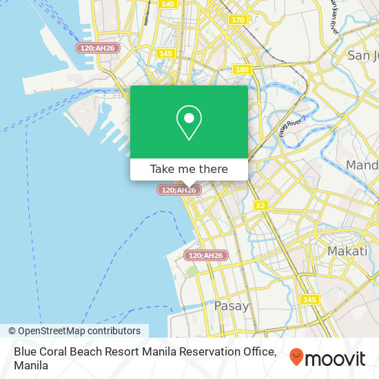 Blue Coral Beach Resort Manila Reservation Office map