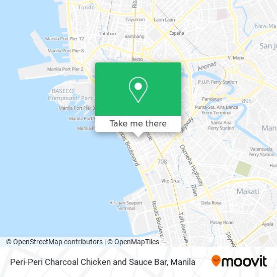 Peri-Peri Charcoal Chicken and Sauce Bar map