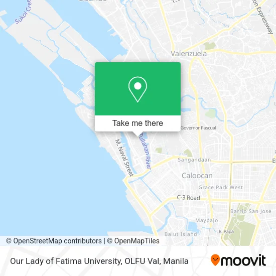 Our Lady of Fatima University, OLFU Val map