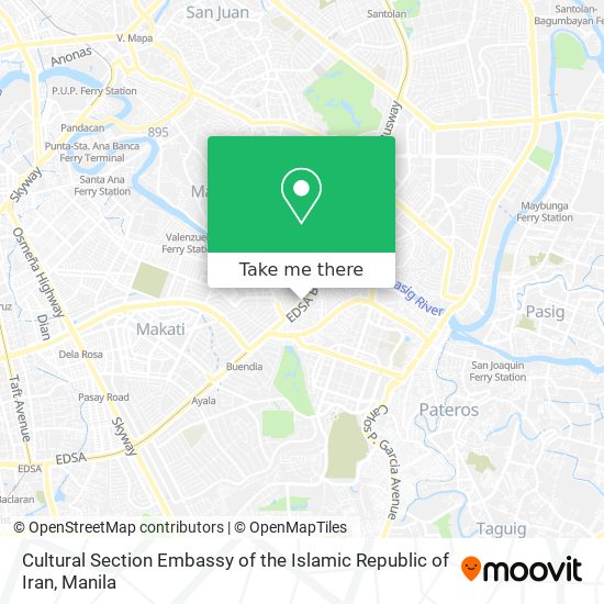 Cultural Section Embassy of the Islamic Republic of Iran map