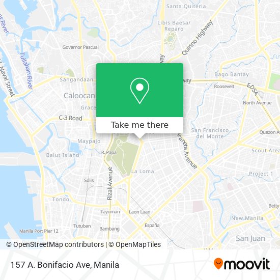 157 A. Bonifacio Ave map