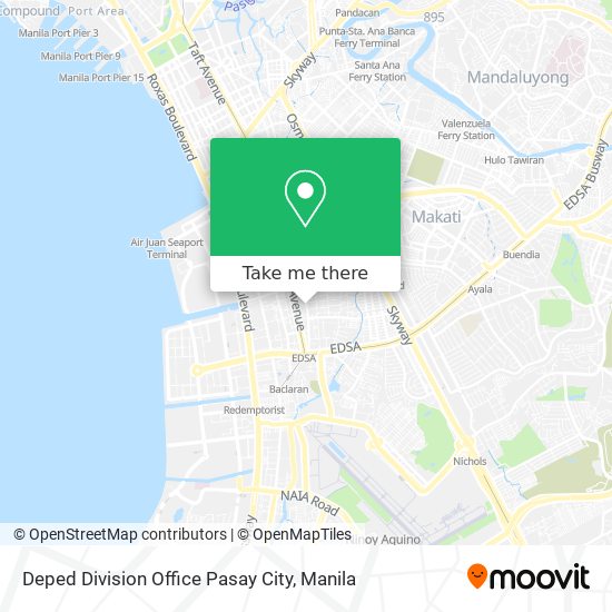 Deped Division Office Pasay City map