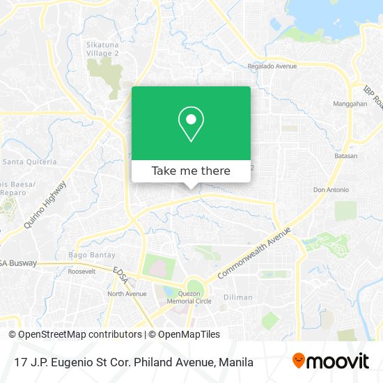 17 J.P. Eugenio St Cor. Philand Avenue map