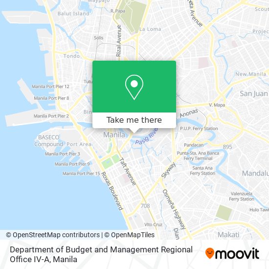 Department of Budget and Management Regional Office IV-A map