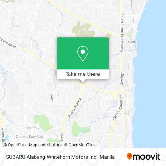 SUBARU Alabang-Whitehorn Motors Inc. map