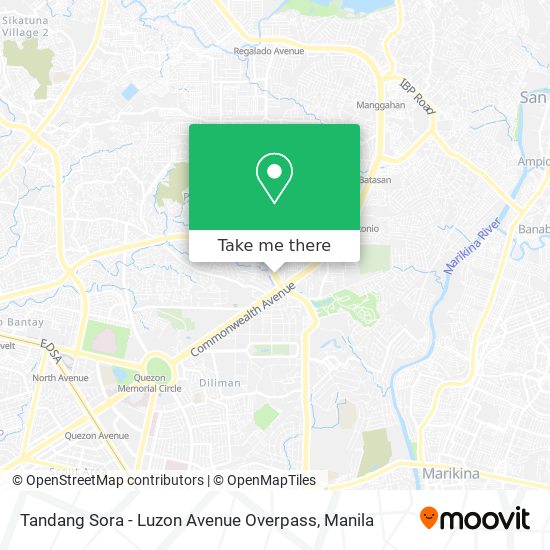 Tandang Sora - Luzon Avenue Overpass map