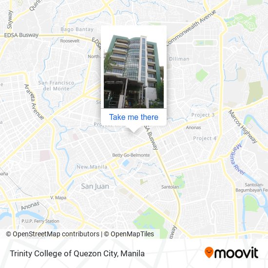 Trinity College of Quezon City map