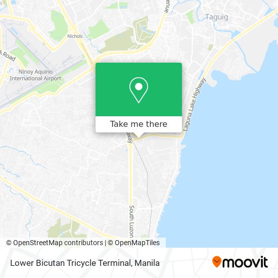 Lower Bicutan Tricycle Terminal map