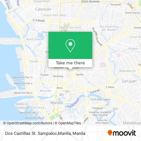 Dos Castillas St. Sampaloc,Manila map