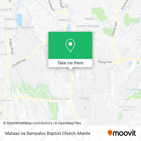 Mataas na Sampaloc Baptist Church map