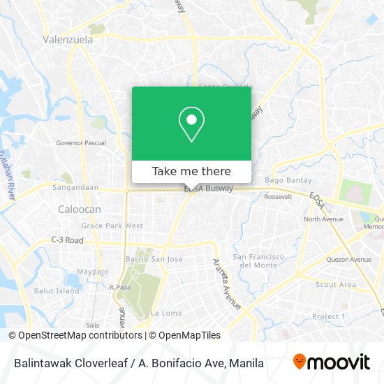 Balintawak Cloverleaf / A. Bonifacio Ave map
