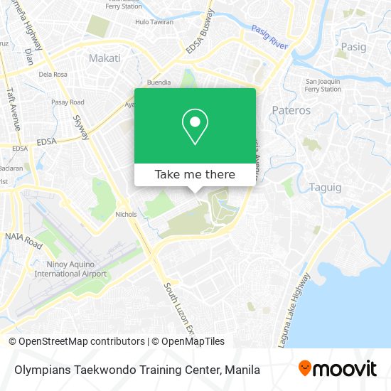 Olympians Taekwondo Training Center map