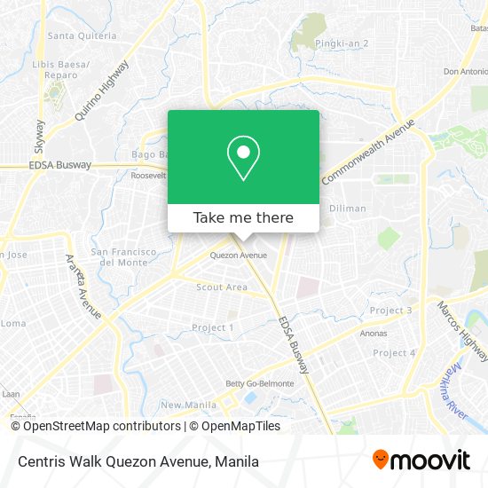 Centris Walk Quezon Avenue map