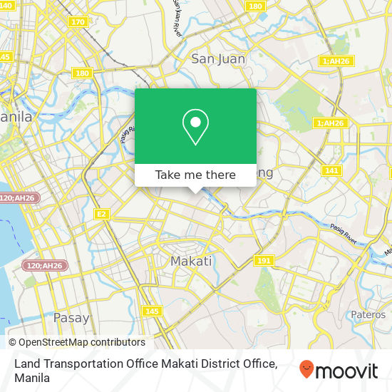 Land Transportation Office Makati District Office map