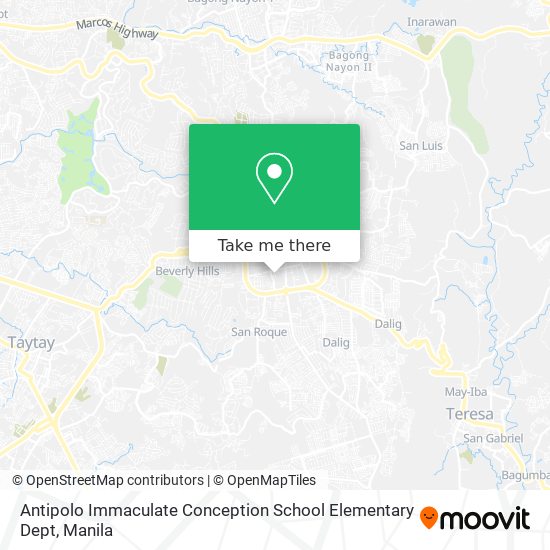Antipolo Immaculate Conception School Elementary Dept map