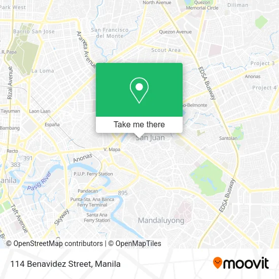 114 Benavidez Street map