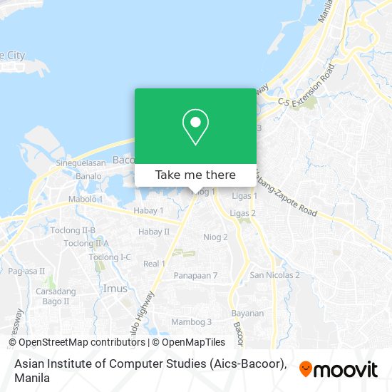 Asian Institute of Computer Studies (Aics-Bacoor) map