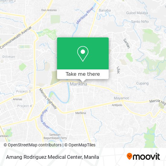 Amang Rodriguez Medical Center map