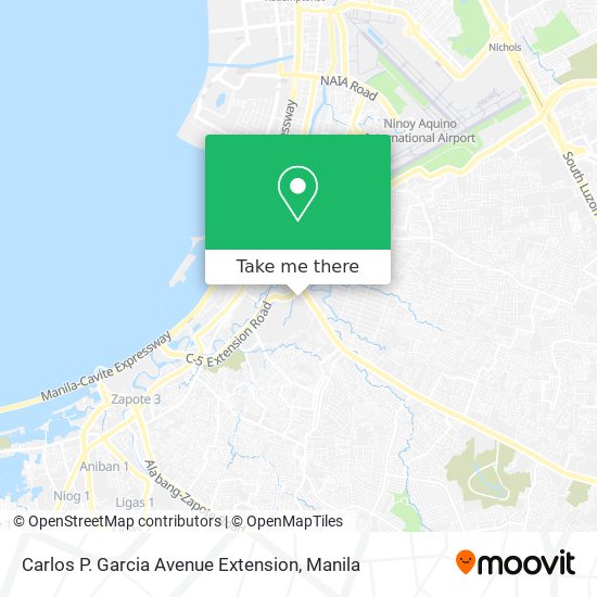 Carlos P. Garcia Avenue Extension map