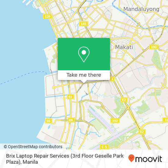 Brix Laptop Repair Services (3rd Floor Geselle Park Plaza) map