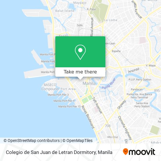 Colegio de San Juan de Letran Dormitory map