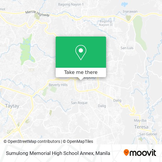 Sumulong Memorial High School Annex map