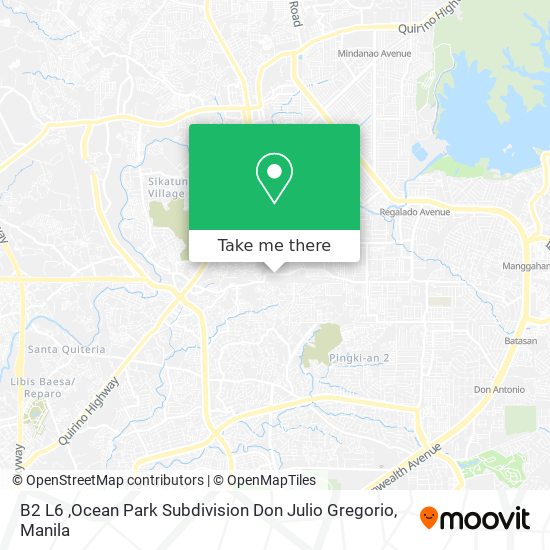 B2 L6 ,Ocean Park Subdivision Don Julio Gregorio map