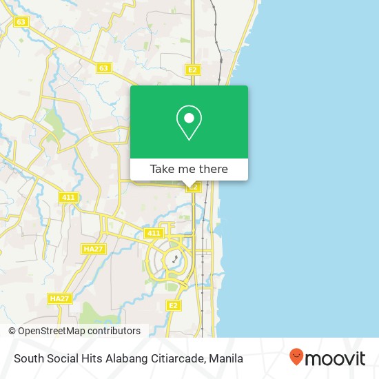 South Social Hits Alabang Citiarcade map