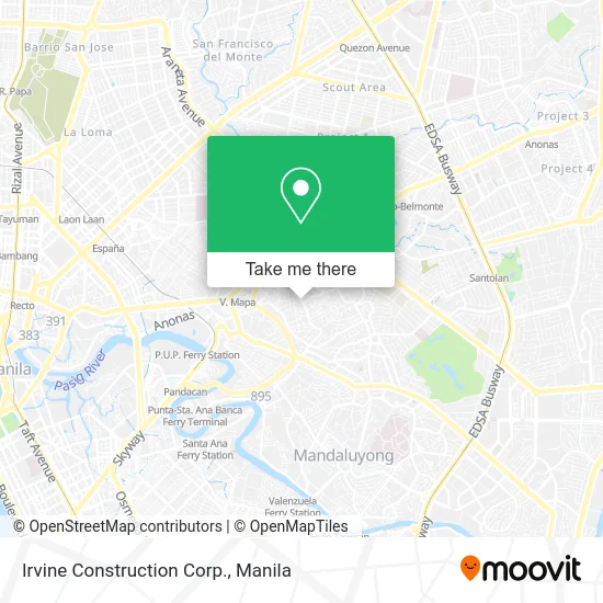 Irvine Construction Corp. map