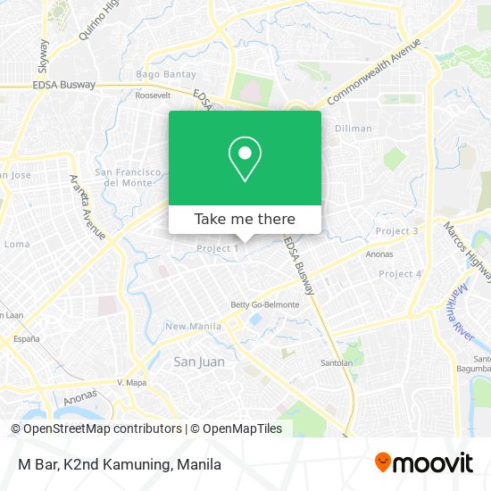 M Bar, K2nd Kamuning map
