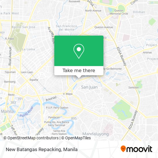 New Batangas Repacking map