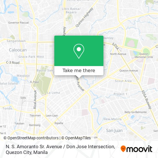 N. S. Amoranto Sr. Avenue / Don Jose Intersection, Quezon City map