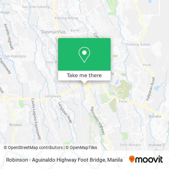 Robinson - Aguinaldo Highway Foot Bridge map
