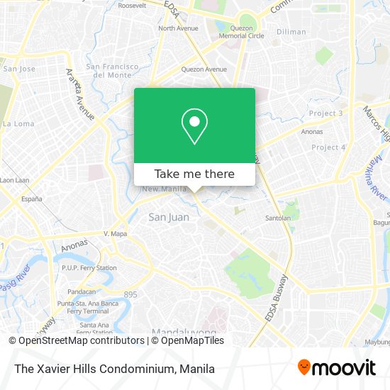 The Xavier Hills Condominium map