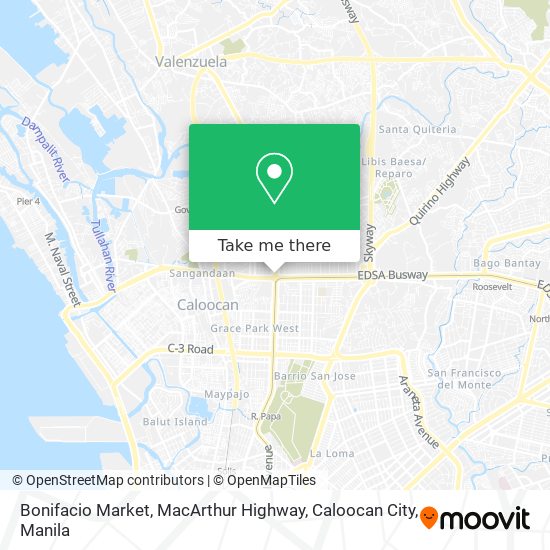 Bonifacio Market, MacArthur Highway, Caloocan City map