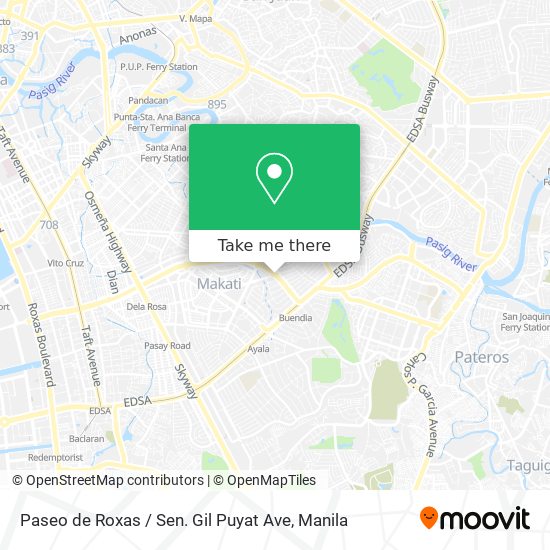 Paseo de Roxas / Sen. Gil Puyat Ave map
