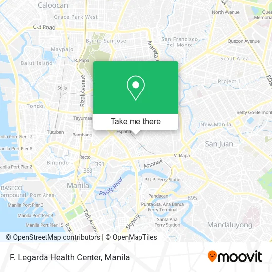 F. Legarda Health Center map