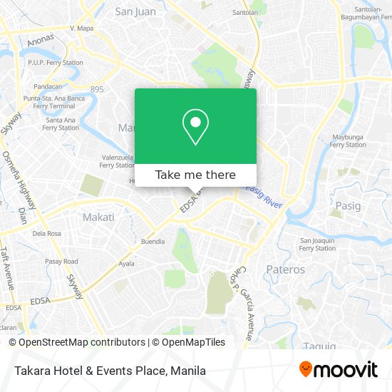 Takara Hotel & Events Place map
