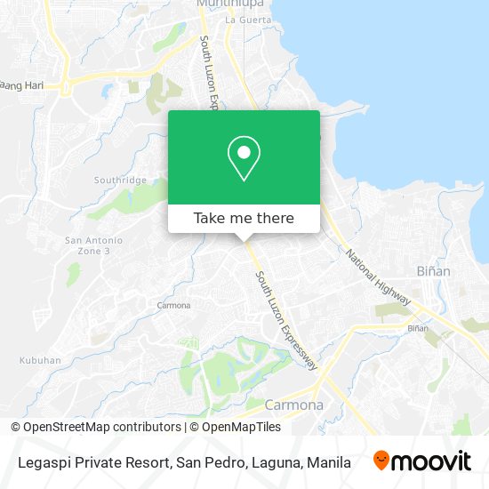 Legaspi Private Resort, San Pedro, Laguna map