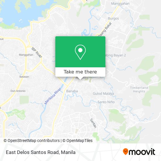 East Delos Santos Road map