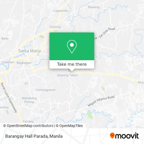 Barangay Hall Parada map