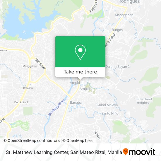 St. Matthew Learning Center, San Mateo Rizal map