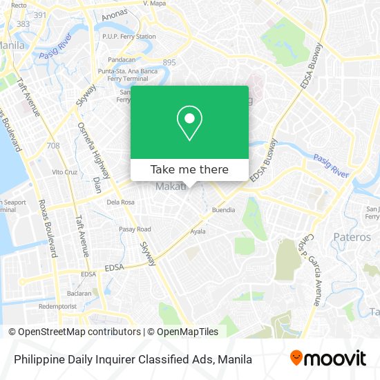 Philippine Daily Inquirer Classified Ads map