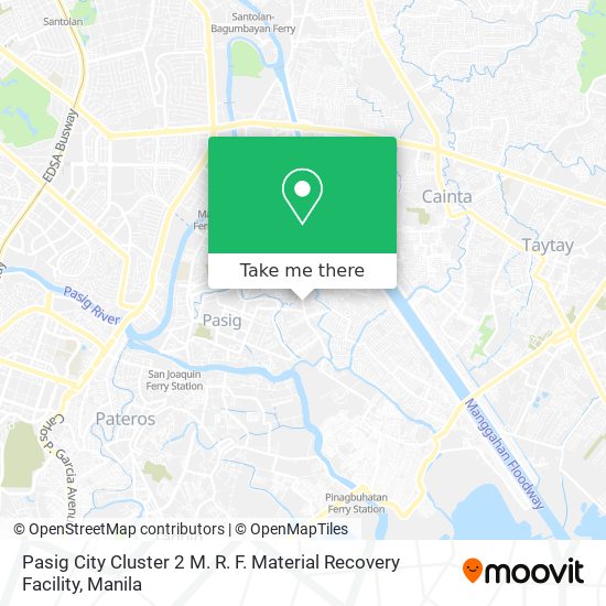 Pasig City Cluster 2 M. R. F. Material Recovery Facility map