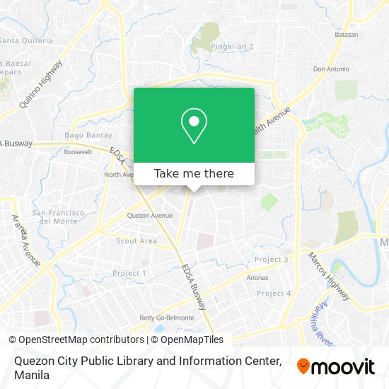 Quezon City Public Library and Information Center map