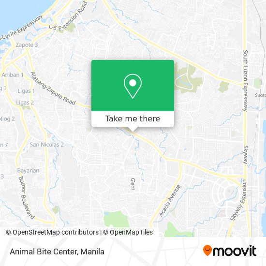 How to get to Animal Bite Center in Las Piñas by Bus?