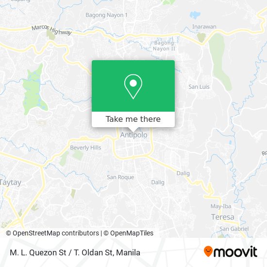 M. L. Quezon St / T. Oldan St map